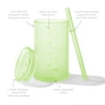 thumbnail image 2 of Olababy Clear View Silicone Training Cup with Straw Lid | Toddler Sippy Trainer 12mo+ | Unbreakable Water Drinking Cups for Kids 2yr+ | Baby Led Weaning & Feeding Supplies (Kiwi, 9 oz), 2 of 7
