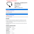 thumbnail image 2 of Oxygen Sensor - Compatible with 2011 - 2015 Lincoln MKX 2012 2013 2014, 2 of 2