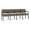 Castillo Brown, variant on Lenox Wood Reception Waiting 4-Seat Tandem Seating / Black Wood / Brown