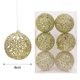 thumbnail image 3 of 6 bolas de plástico doradas con purpurina para adornos navideños de 6 cm, colgantes rojos para decoración de árbol de Navidad, fiestas, 3 of 5
