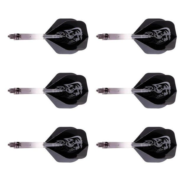 6 Piezas s De Dardo De Forma Estándar + 6 Punta De Flecha Para Dardos, Juego Recreativo Individual Para Adultos Negro Baoblaze Dart Shafts con Vuelos
