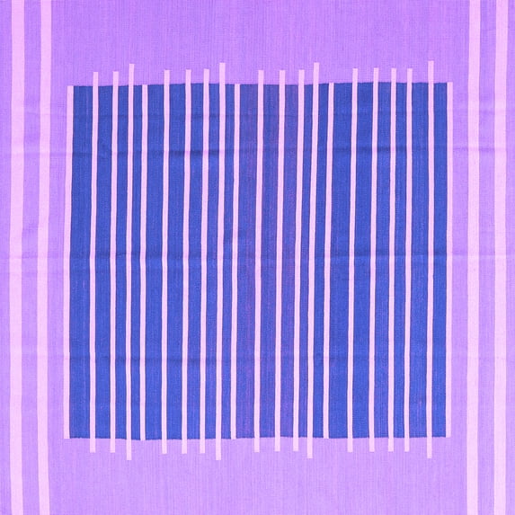 Ahgly Company Indoor Square Abstract Purple Contemporary Area Rugs, 6' Square
