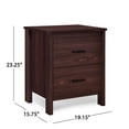 thumbnail image 6 of Noble House Hysham 2 Drawer Nightstand, Set of 2, Walnut, 6 of 8
