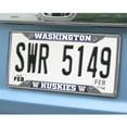 thumbnail image 2 of Fanmats Washington Huskies Chrome Metal License Plate Frame, 2 of 4