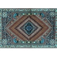 thumbnail image 1 of Ahgly Company Indoor Rectangle Persian Light Blue Traditional Area Rugs, 2' x 5', 1 of 4
