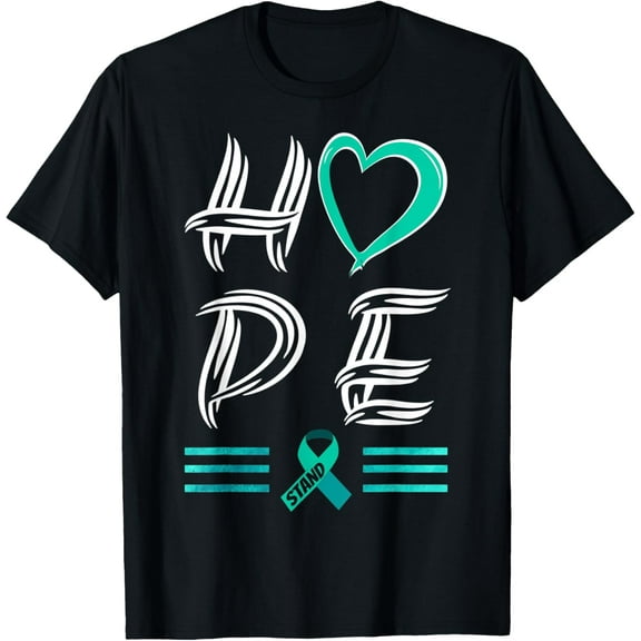 Exquisite and comfortable-HOPE Teal Ribbon Gynecological Cancer Awareness T-Shirt
