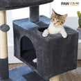thumbnail image 4 of PAWZ Road 31.5" Modern Cat Tree Tower with Dual Large Condos for Kitten ＆ Medium Size Cat Dark Gray, 4 of 10