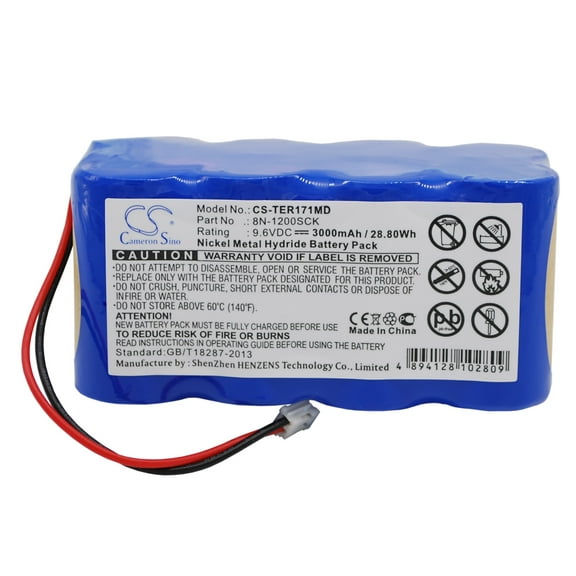 Battery for Terumo pump TE-171 TE-172 8N-1200SCK CS-TER171MD 9.6v 3000mAh Ni-MH