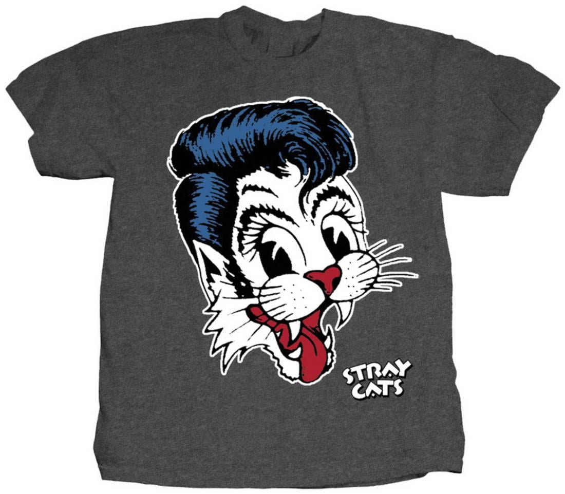 HIFI Stray Cats Big Blue Cat Apparel TShirt Grey