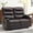 Dark Brown, variant on MCombo Power Loveseat Recliner, Electric Reclining Loveseat Sofa with Heat and Vibration, Cup Holders, USB Charge Port, Faux Leather Reclining Sofa for Living Room PR622