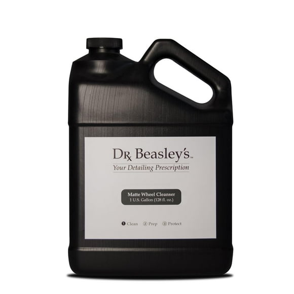 Dr. Beasley's Matte Wheel Cleanser 1 Gallon - Restores Matte, Satin Powder Coated Finish to Original Look, Removes Brake Dust, Road Grime, No Fillers or Residue, Safe pH Balanced
