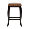 thumbnail image 3 of Linon San Francisco 24" Wood Backless Square Top Counter Stool in Caramel Brown, 3 of 6