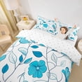 thumbnail image 2 of Erosebridal Retro Flower Queen Duvet Cover Set for Girls Women, Blue Floral Bedding, Reversible, 3pcs 1 Duvet Cover and 2 Pillowcases, No Comforter, 2 of 6