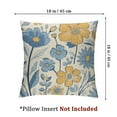 thumbnail image 4 of nygtbtfer Throw Pillow Set of 2, Yellow Orange Fun Cute Mushrooms Retro Decorative Outdoor Pillow Vintage Floral Farmhouse for Couch Sofa Summer Home Decor 20x20in, 4 of 7