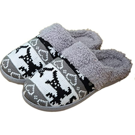 

PIKADINGNIS Women Cute Slippers Fluffy Snow Flower Slippers Comfortable Memory Foam Home Warm Plush Shoes Winter Indoor and Outdoor