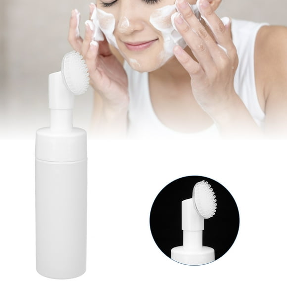 Botella de espuma de Limpiador Facial, Botella de espuma con Cepillo Evitar Fugas de Silicona Cepillo Botella Espiral Boceta para Embotellado Del Limpiador