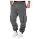 thumbnail image 1 of Pantalones chinos slim fit para hombre: pierna cónica, bragueta con botones, múltiples bolsillos. Pantalones informales/de trabajo con tejido resistente a las manchas., 1 of 5