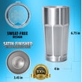 thumbnail image 4 of Maxam 16 Ounce Vacuum Insulated Tumbler with Tight Fitting Spill Resistant Lid, Stainless Steel, 4 of 5