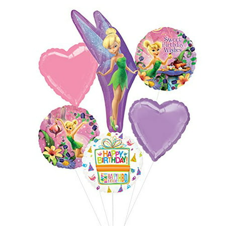 Tinkerbell Birthday Party Supplies And Pixie Dust Balloon Bouquet