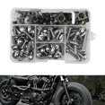 thumbnail image 1 of Accesorios de tornillos de motocicleta con clips de empuje que reemplaza los kits de pernos de s laterales de accesorios Plata Soledad Tornillos de parabrisas, 1 of 9