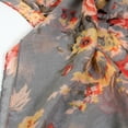 thumbnail image 3 of Women's Romantic Rose Print Lightweight Infinity Scarf & Head Wrap (Gray), 3 of 3