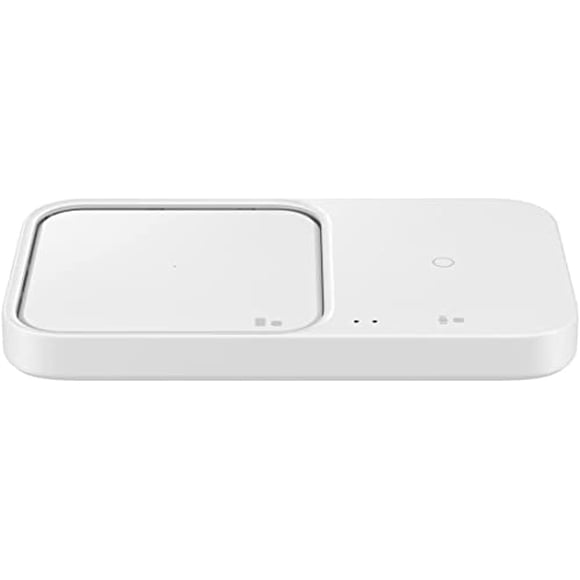 Samsung 15W Wireless Charger Duo [2022] with Travel Adapter, White