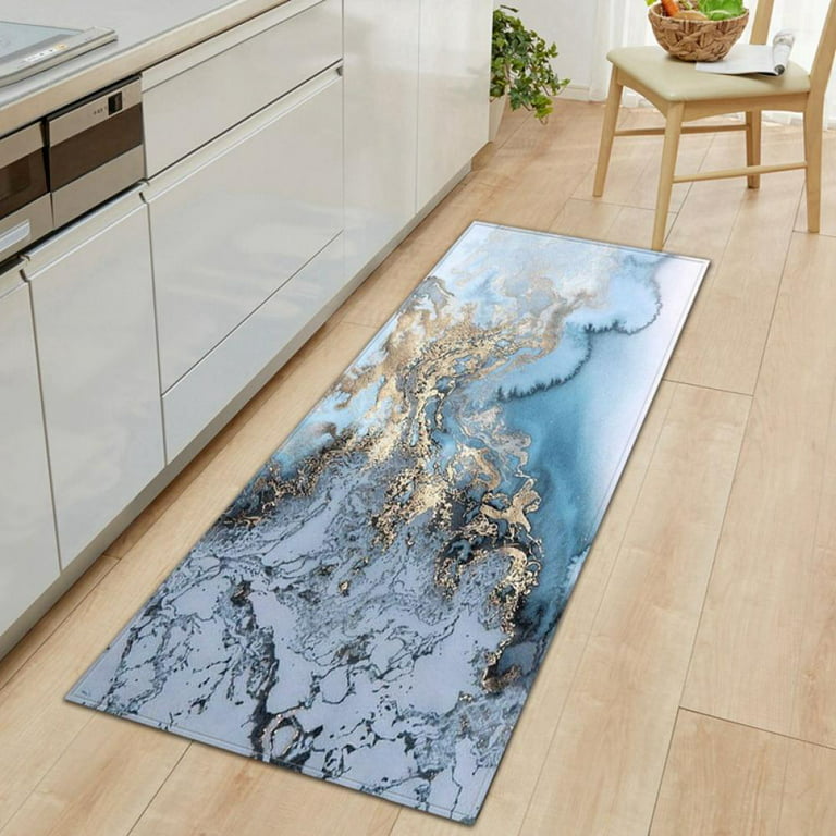 60*90CM Wood Grain Floor Mat Carpet Bedroom Rug Kitchen Non-slip
