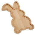thumbnail image 4 of Wooden Easter Bunny Shaped Serving tray for Restaurant Brown Color Versatile Use 12.5 inches, 4 of 5