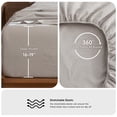 thumbnail image 3 of MooMee 100% Washed Cotton Sheet Set Queen Linen Like Textured Breathable Durable Soft Comfy 4pcs (Solid Light Tan), 3 of 6