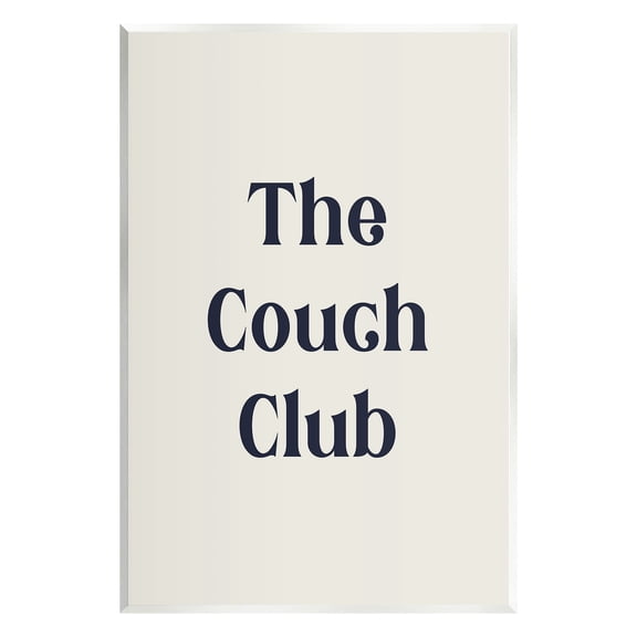 Stupell Industries Minimal Couch Club Typography Painting Unframed Art Print Wall Art, 10 x 15