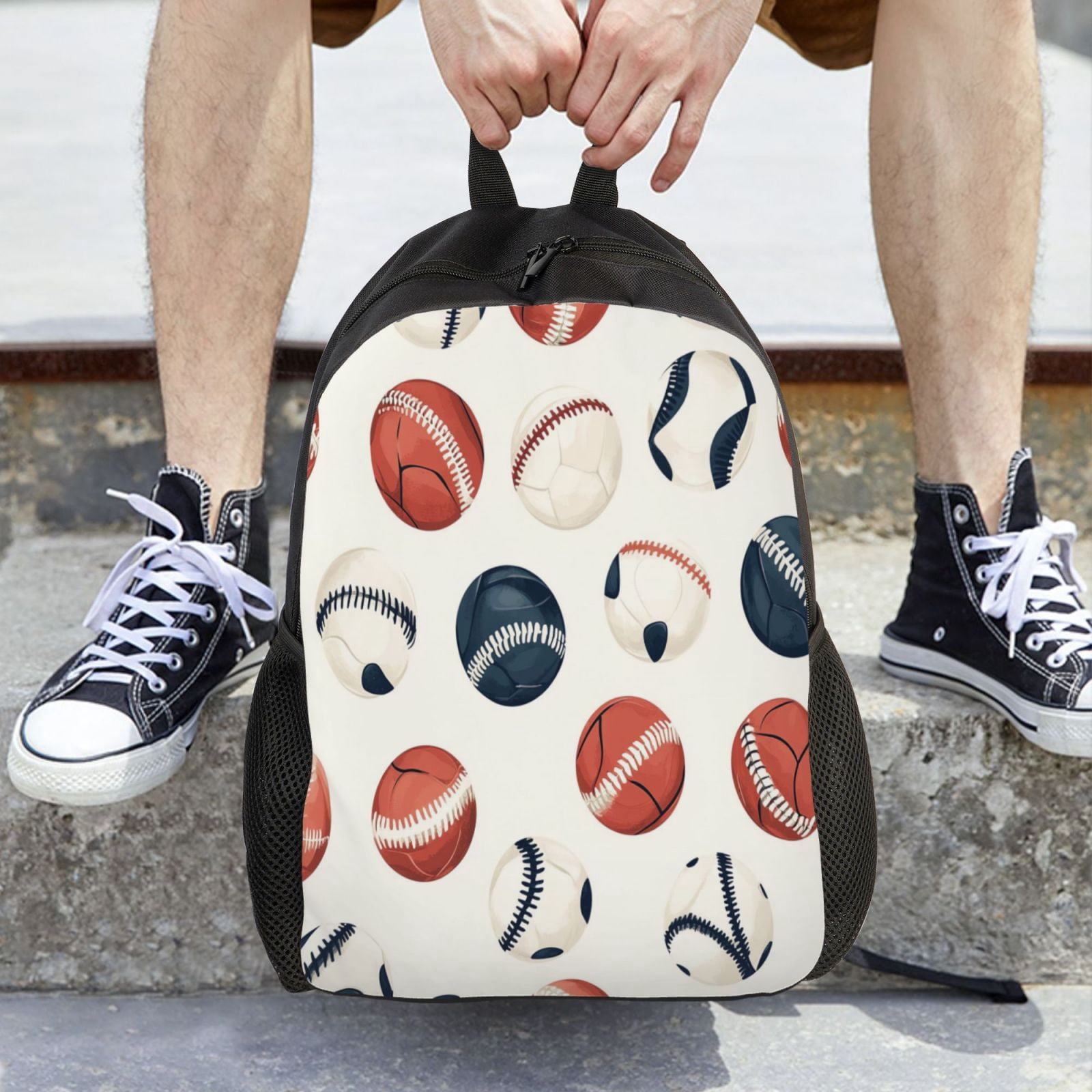 Baseball Backpack Double Shoulder Backpack Durable, Spacious, Ergonomic Design for Travel, Work & Outdoor Use