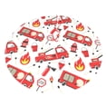 thumbnail image 3 of Kll 30" Christmas Tree Skirt Fire Truck Xmas Tree Skirts Mat For New Year Xmas Holiday Party Indoor Outdoor Home Decoration, 3 of 9