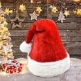 thumbnail image 5 of Christmas Thickened Hat, Soft Fluffy Santa Hat, Kids Adults Xmas Party Costume, Holiday Winter Hat, Christmas Decoration Accessory, Festive Santa Hat for Celebration Christmas Decorations, 5 of 5