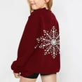 thumbnail image 5 of Blusas y camisas de manga larga con cuello redondo para niños Estampados navideños de manga larga Casual Suelto Forro polar para mayor calidez Sudadera con capucha de manga larga con cuello redondo pa, 5 of 5