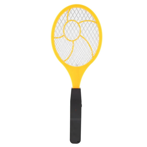 Raqueta eléctrica para matar mosquitos y mosquitos, color amarillo