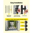 thumbnail image 5 of VEVOR Single Folding Security Gate, Lockable Scissor Gate with 360° Swivel Casters, Outdoor Barricade Steel Retractable Gates, for Entry Security, Garage, Warehouse & Pool, 49.61 x 77.76 in (W x H), 5 of 9