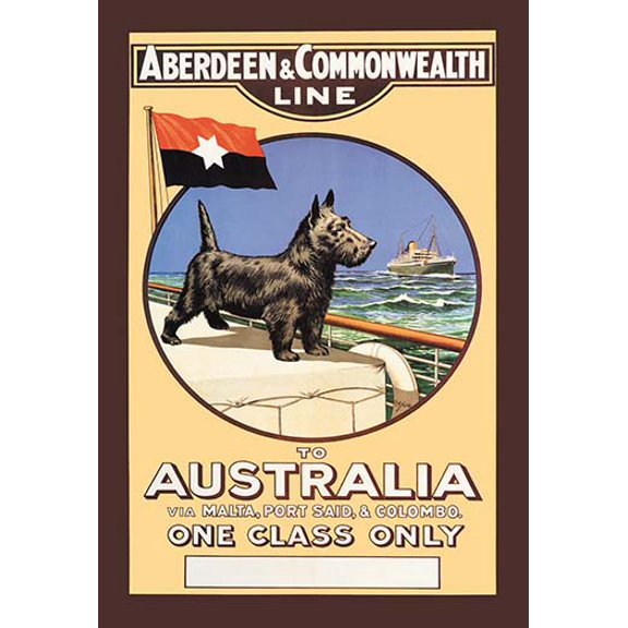 Aberdeen and Commonwealth Cruise Line to Australia Fine art canvas print (20" x 30")