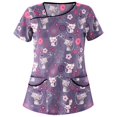 thumbnail image 1 of Camiseta de manga corta con estampado de dibujos animados SCZ morado 2XL, 1 of 3
