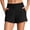 Black A, variant on Umfun Women's Wide Leg Pull-On Shorts with Elastic Drawstring Waist & Seam Detail - Comfy Summer Lounge Shorts for Beach Vacation & Home Relaxation