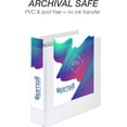 thumbnail image 2 of Samsill Durable 3 Inch Binder, , D Ring Binder, Customizable Clear View Binder, White, 4 Pack, Each Holds 625 Pages, 2 of 7