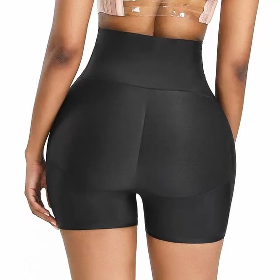 Women's Seamless Butt Lifter Panties with Padded Hip Enhancer - High Waist Tummy Control Shapewear for Booty Lift & Body Shaping(Black M)