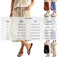 thumbnail image 3 of JIAYUE Women Pants Drawstring Elastic Waist Solid Color Baggy Wide Leg Capri Trousers for Outdoor Casual Wear, 3 of 4