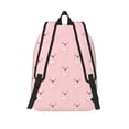 thumbnail image 2 of Picia Pig Polka Dot Printed Canvas Daypack - Stylish and Durable Vintage Compact Backpack - Class, Work, Travel, or Laptop Bookbag,Organized Compartments-Small, 2 of 6