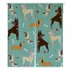 thumbnail image 1 of ABPHQTO Perros lindos Patrón Japonés Noren Cortina Puerta Ventana Tratamiento Cortinas 105x120 cm, 1 of 1