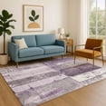 thumbnail image 7 of Addison Rugs Mayfield Premium Machine Washable Transitional Geometric Purple Rectangle Rug, 3' x 5', 7 of 7