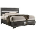 thumbnail image 3 of Matrix Traditional Style Full Size Storage Bed made with Wood in Gray, 3 of 7