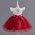 thumbnail image 4 of YWDJ Children Baby Girls Middle-aged Childrens Sleeveless Embroidery Mesh Dress Gauze Dress Princess Dress Red 7-8T, 4 of 9