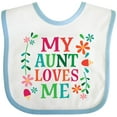 thumbnail image 3 of Inktastic My Aunt Loves Me Niece Boys or Girls Baby Bib, 3 of 4