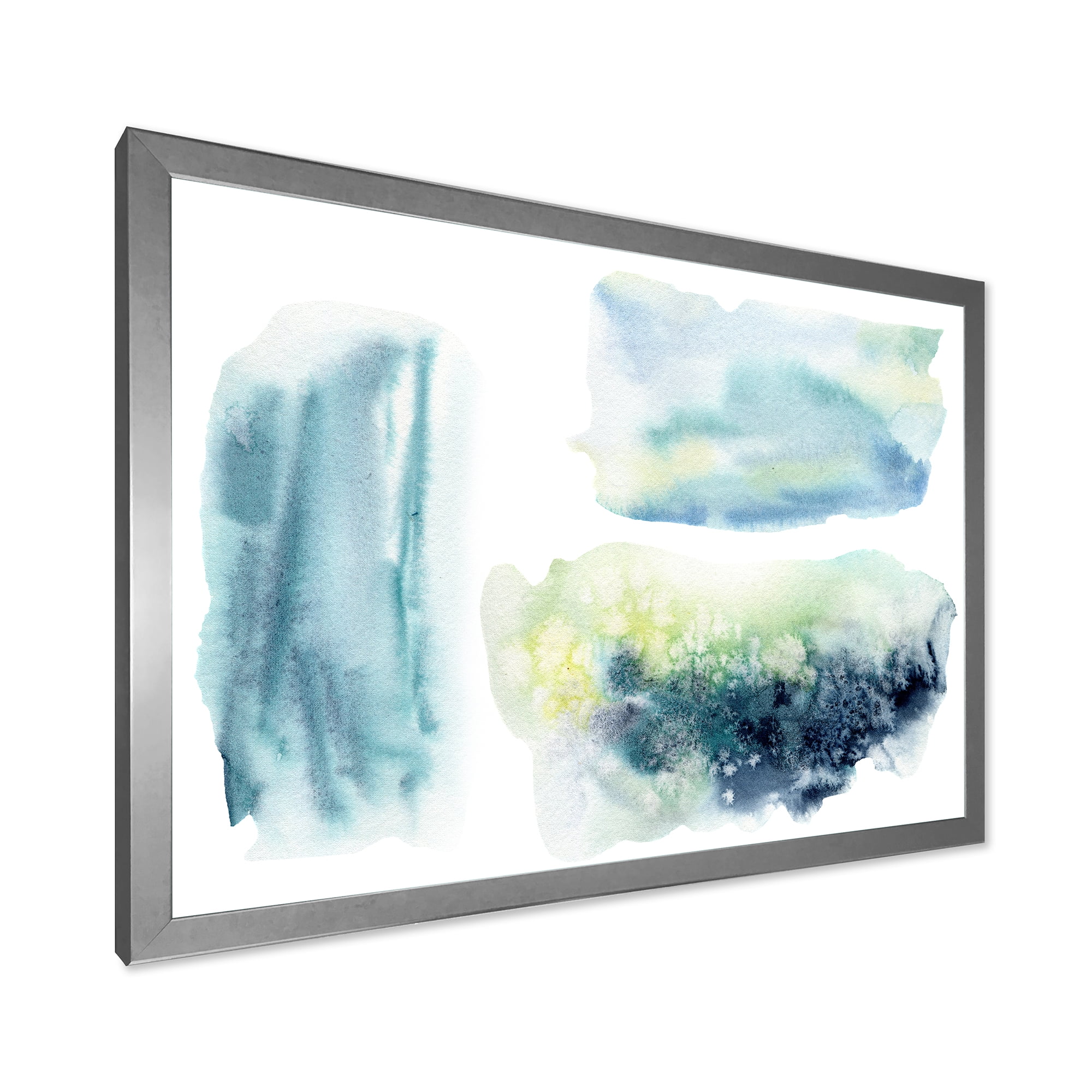 Designart 'Abstract Clouds Underwater' Modern Framed Art Print