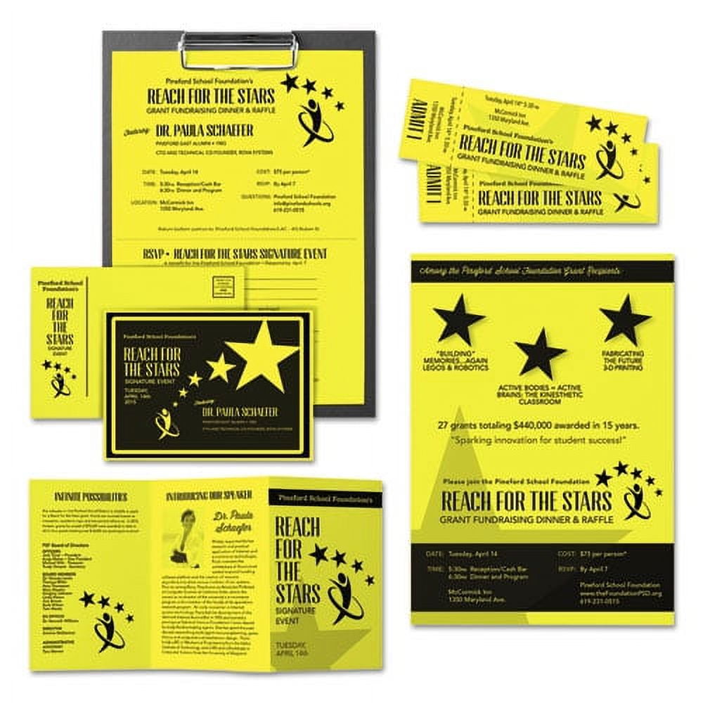Color Cardstock, 65 Lb, 8.5 X 11, Lift-Off Lemon, 250/pack | Bundle of 5 Packs